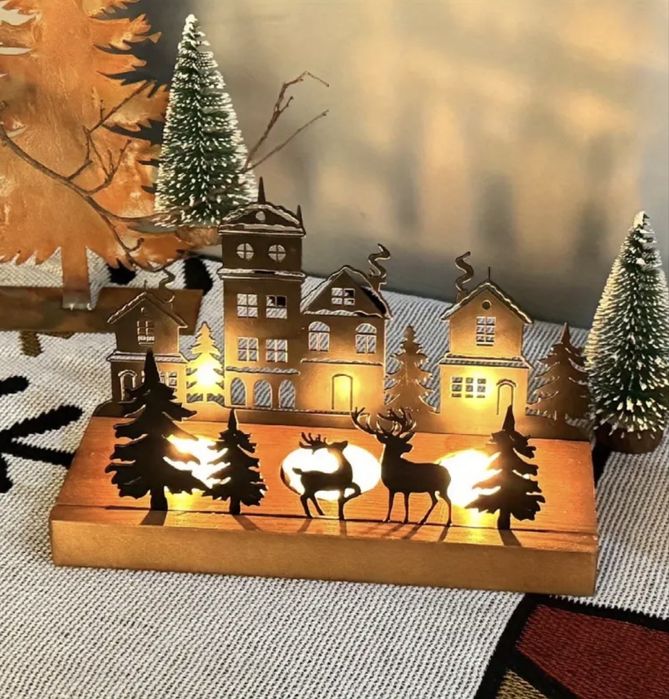 Коледна украса и чаши