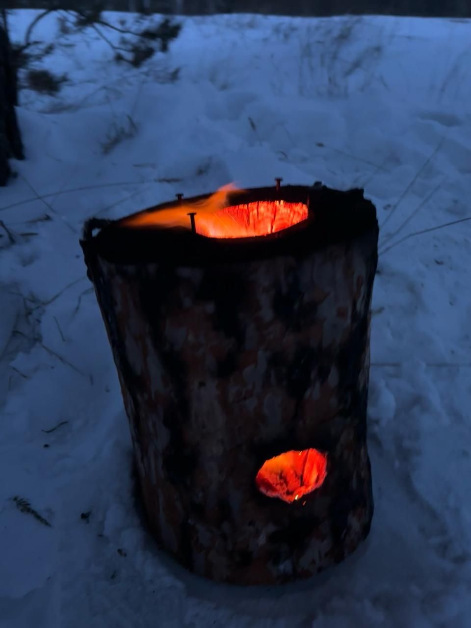 Костёр Свеча (Финская свеча)