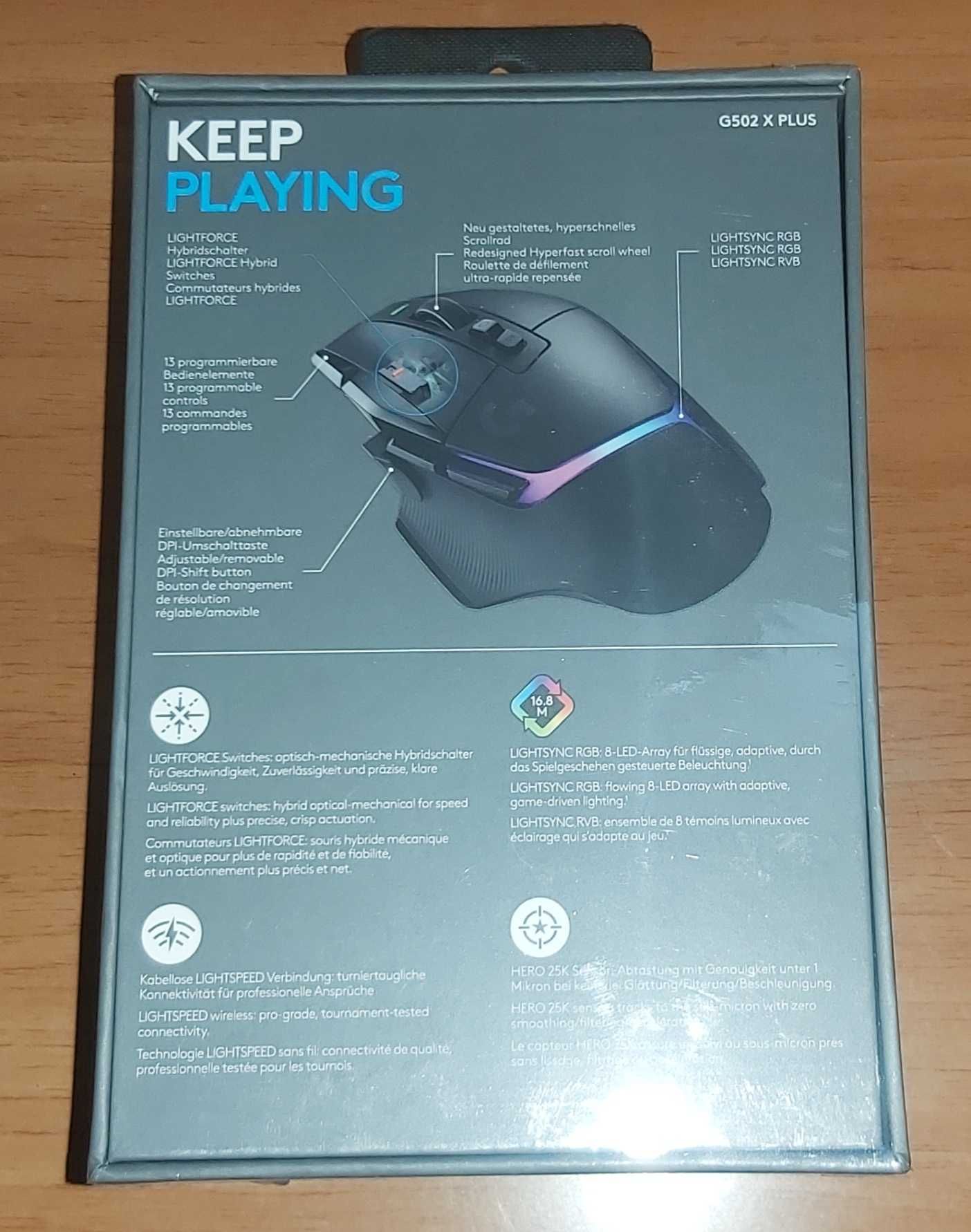 Mouse Gaming Wireless Logitech G502 X Plus Lightspeed