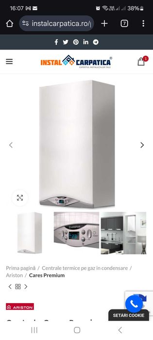 Centrala Ariston HS Premium 24 kw, centrala pe gaz, in condensatie