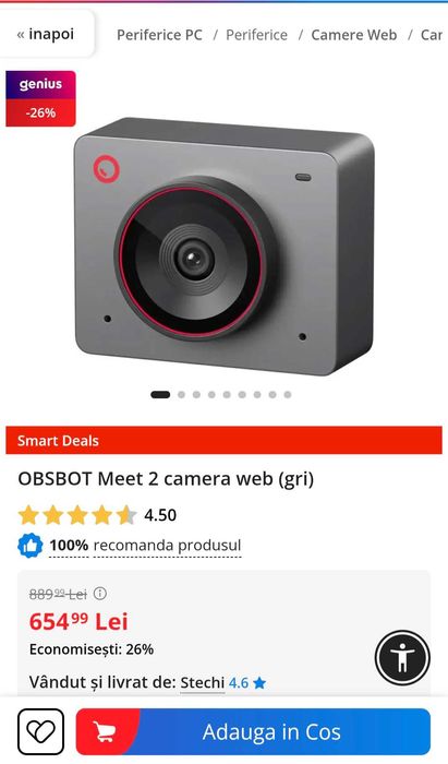 OBSBOT Meet 2 4k Nou!