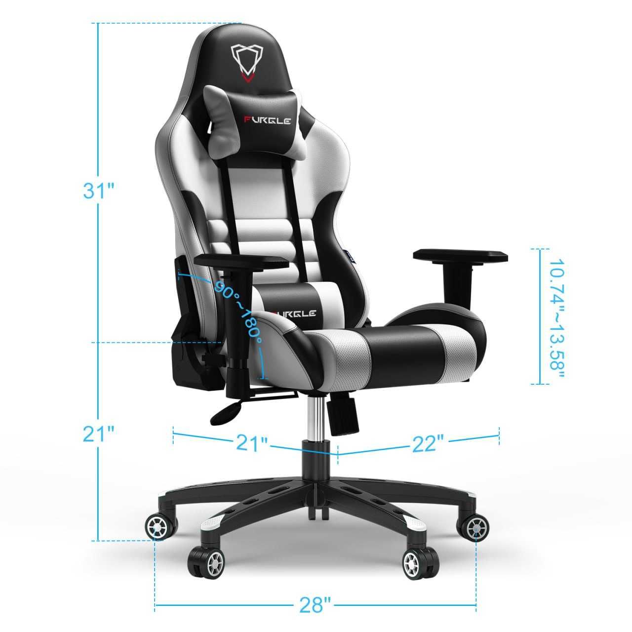 Игровое кресло GM02A White Black доставка по г.Ташкент бесплатно