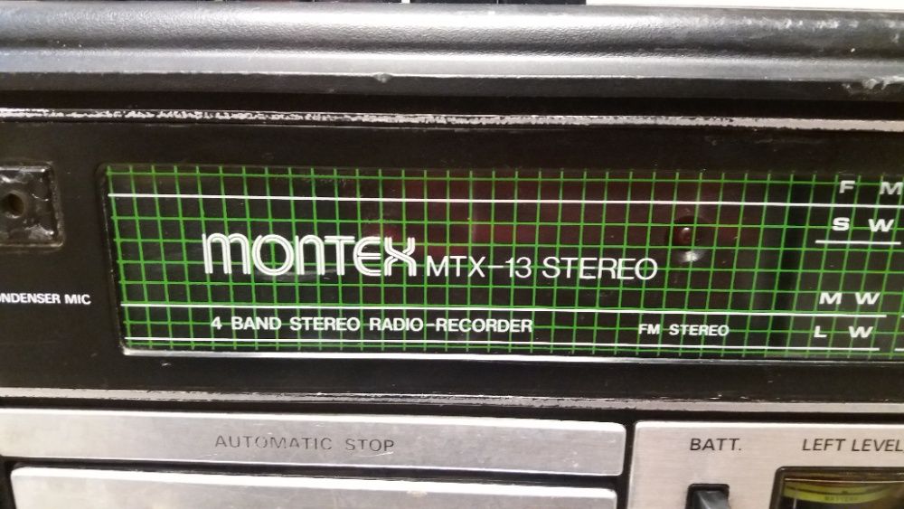 Ретро радиокасетофон MONTEX MTX-13 Stereo recorder - колекция