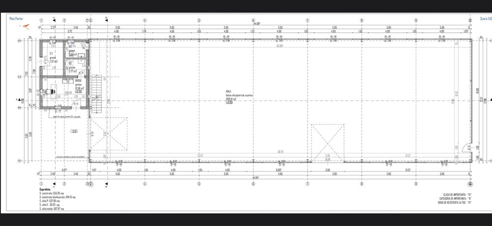 Inchiriez hala 600mp in NOJORID