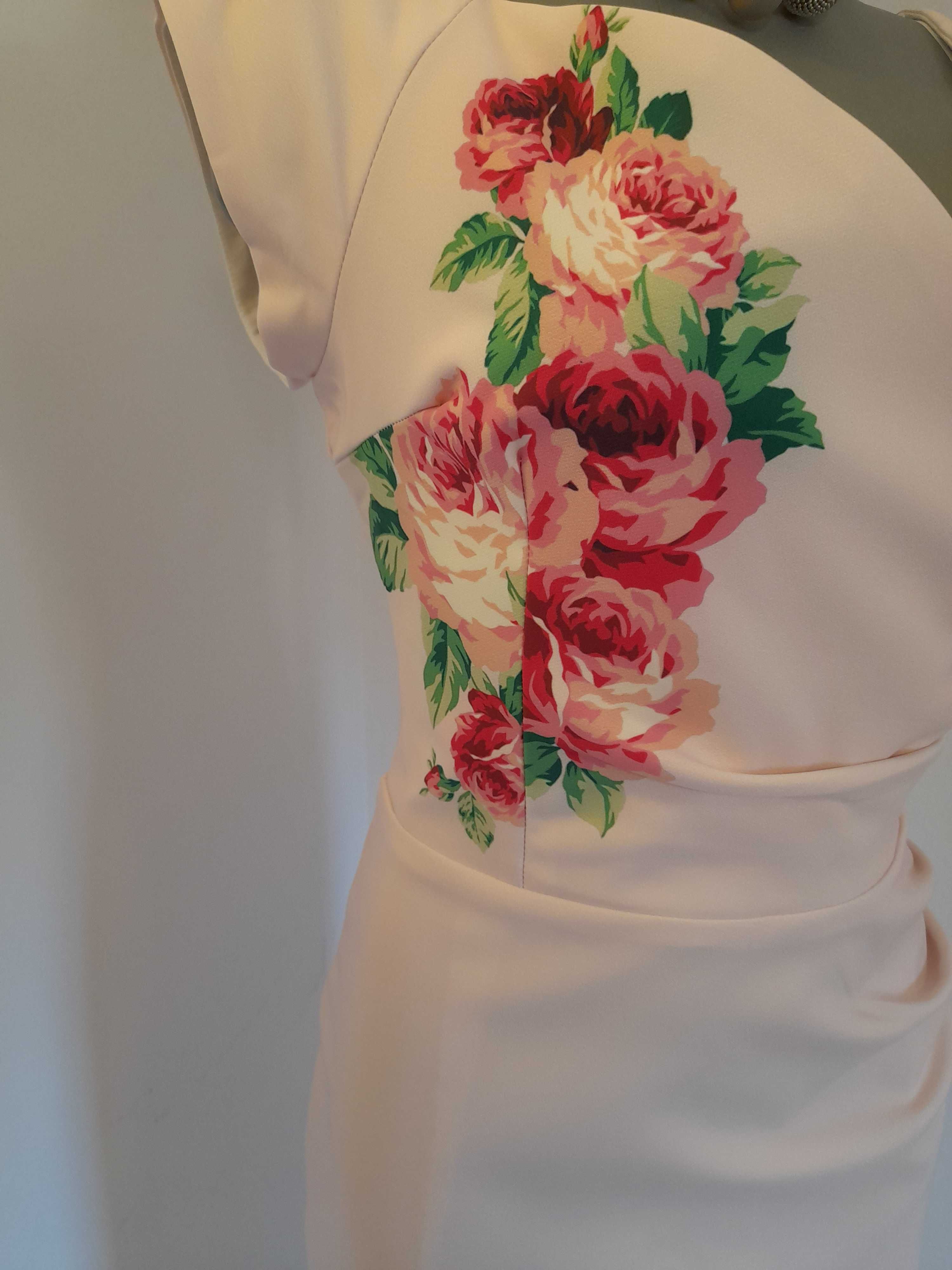 Rochie roz floral The Pretty Dress Company Anglia in marime 40