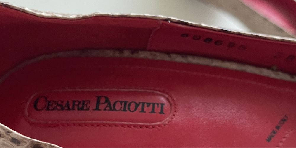 Pantofi piele sarpe designer Cesare Paciotti mas.38
