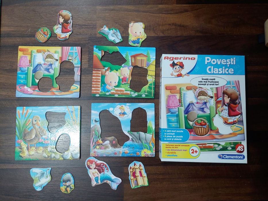 Set puzzle 4 povești clasice, piese mari