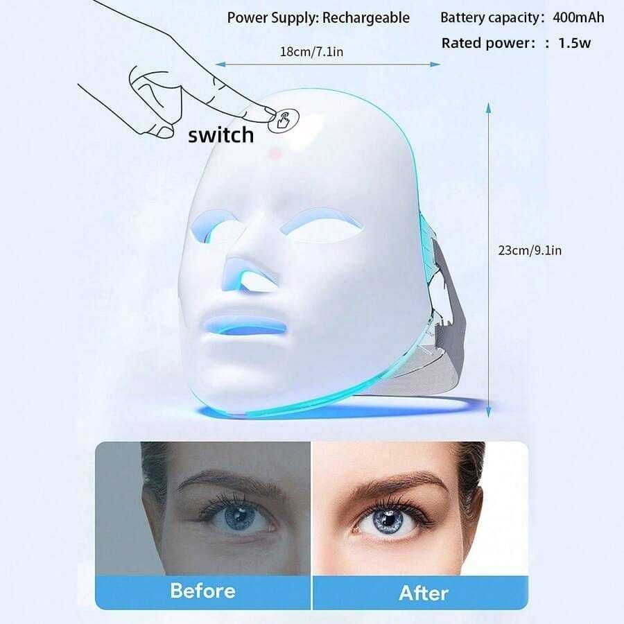 LED маска за лице със седем вида светлини