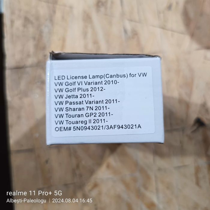 Lampa număr stânga dreapta Skoda Octavia 3