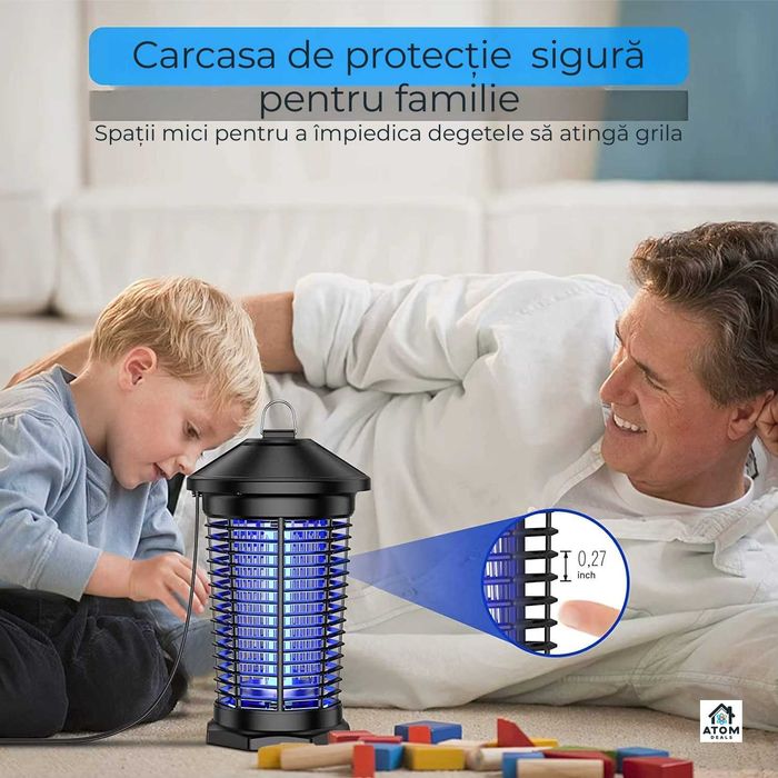 Lampa anti-tantari cu senzor lumina, anti molii, anti insecte,