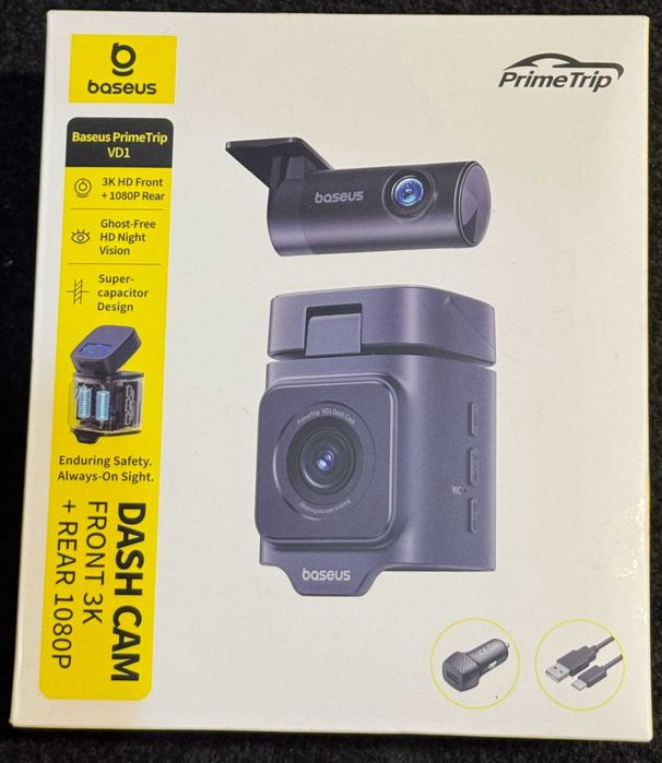 Baseus PrimeTrip VD1 dashcam / видео регистратор - предна и задна