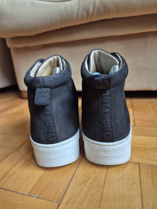 Ghete premium Prive din Piele Naturală, Talpă Cusută - Mărimea 40