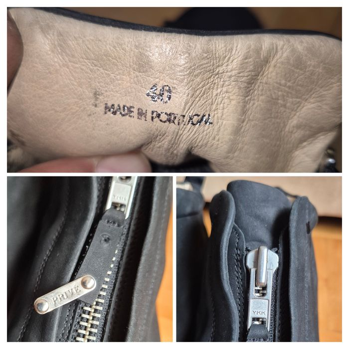 Ghete premium Prive din Piele Naturală, Talpă Cusută - Mărimea 40