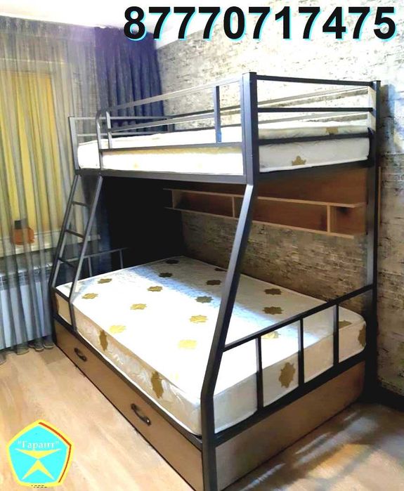 Прочная и устойчивая двухъярусная кровать для взрослых (двухярусная)