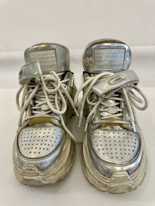 Maison Margiela Retro Fit Women’s Leather Sneakers size 37 Silver