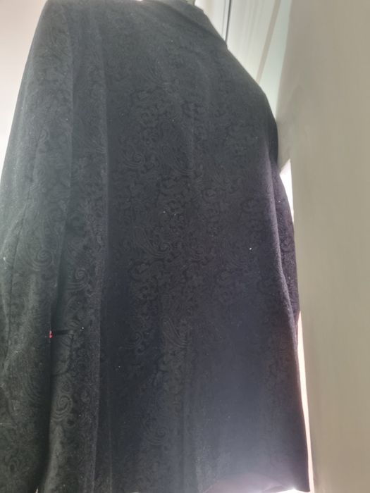Sacou negru catifea cu imprimeuri