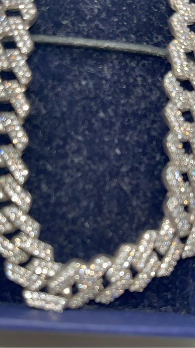 Lant Cubanez cu pietre swarovski din ARGINT !!!