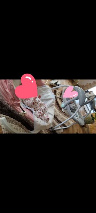 Leagăn electric cu muzica - gri