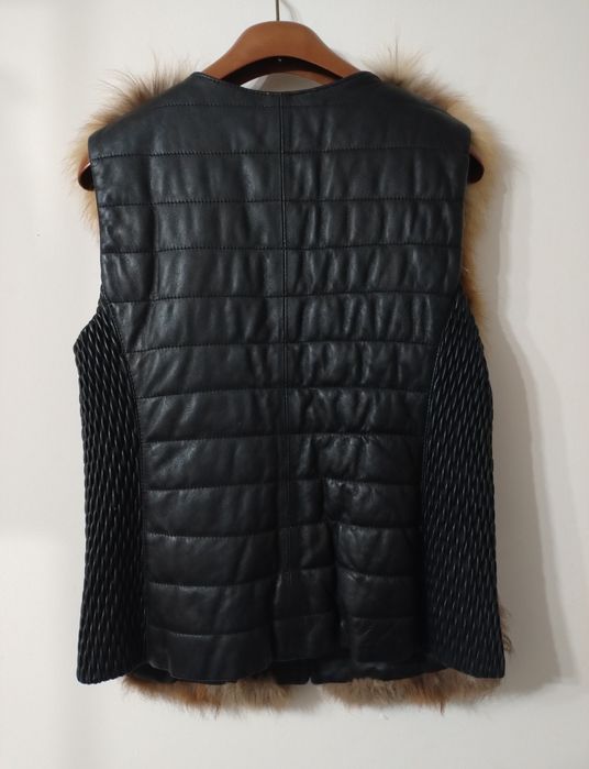 Pachet 2 buc Geaca si Vesta Blana Dama ...