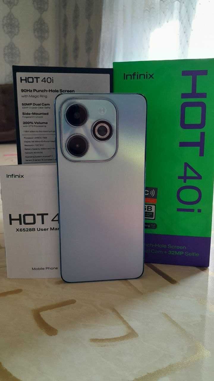 Infinix hot 40i Hotira 8+8/128
Narxi 900 ming