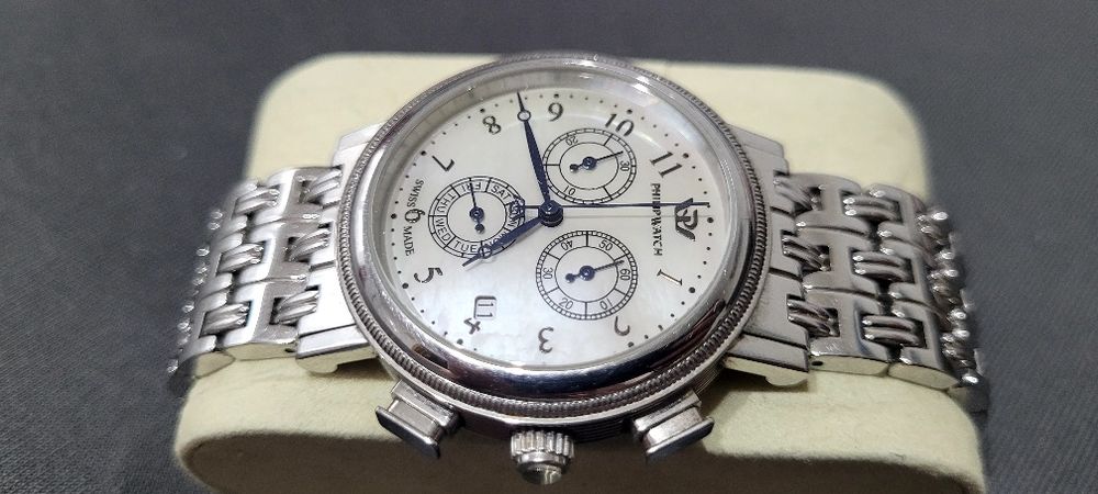 Ceas Philip Watch Budoire Swiss Made Chronograph – inox, cadran sidef,
