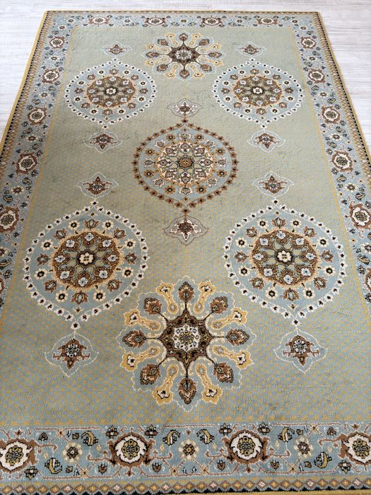 Covor lână oriental vintage verde 200x300
