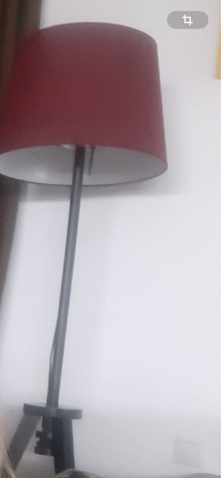 Lampadar Ikea maro/abajur visiniu