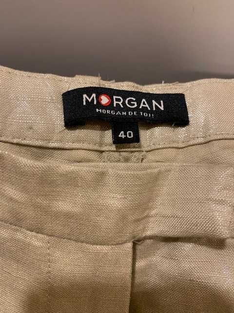 Pantaloni aurii dama MORGAN