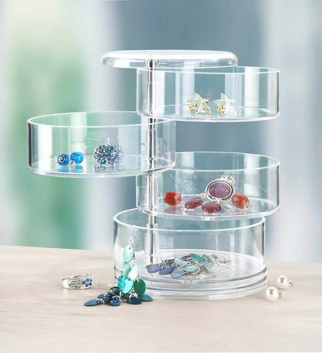 Прозрачен органайзер за козметика Wenko DE – 4 отделения, акрил НОВ DE