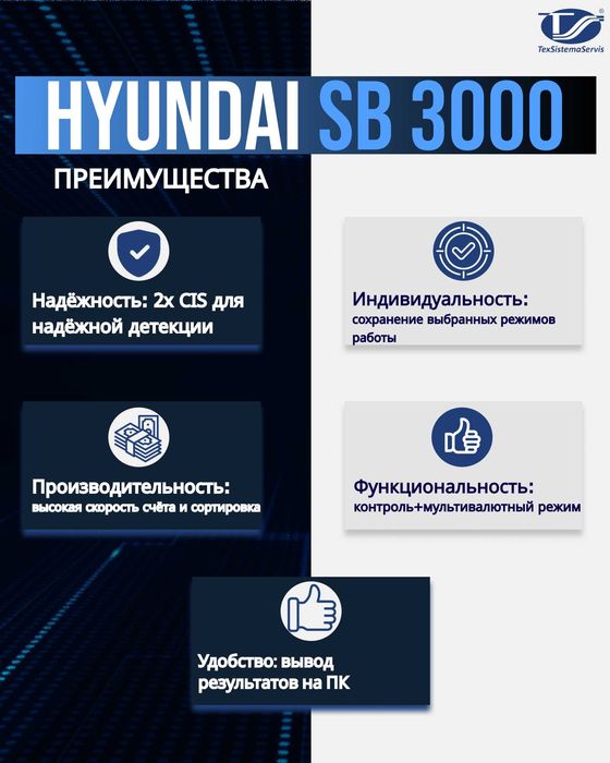 Спец предложение! Сортировщик банкнот Hyundai SB 3000