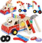Ophy Wooden Toys Детски комплект за игра с инструменти - 45 части