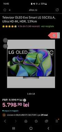 TV LG Oled C3  139 cm