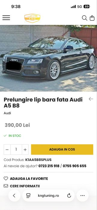 Lip audi a5 S-line