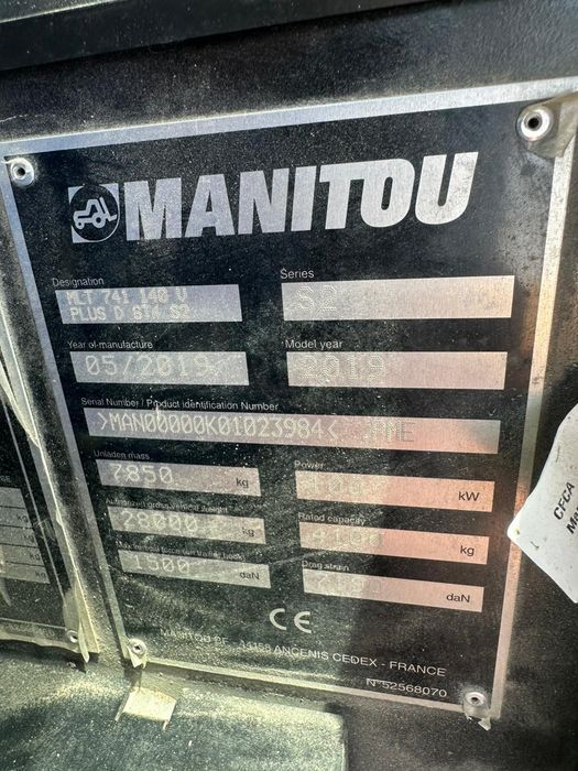 Manitou MLT 741 an fabricatie 2019