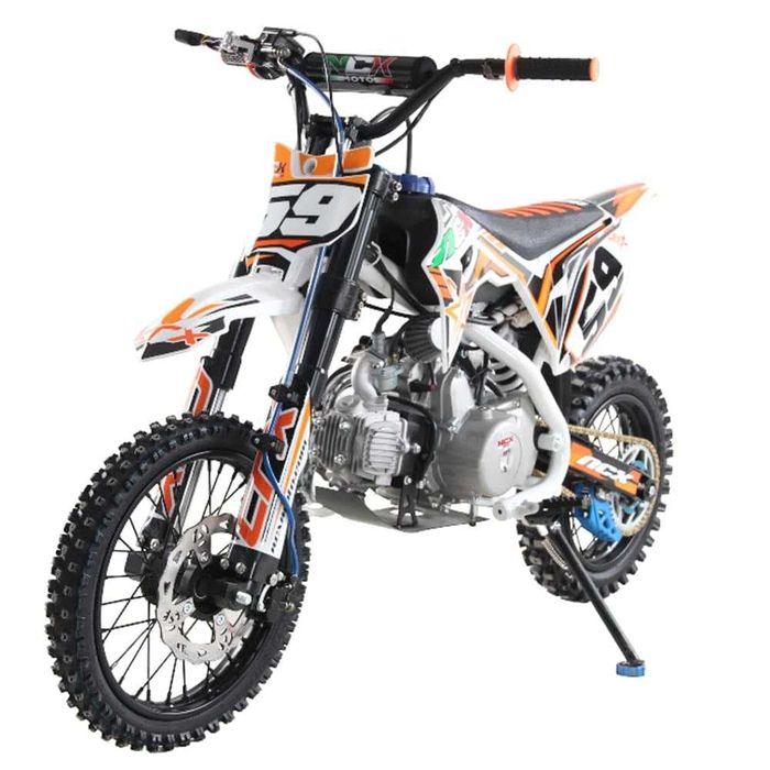 Motocicleta cross 125cc NCX CRX 4T benzina 14/12" alb/portocaliu