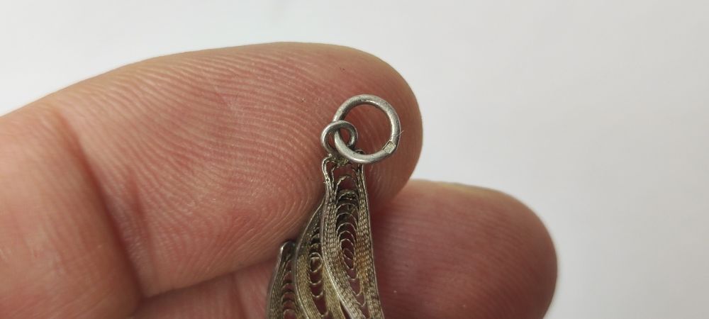 Pandantiv Vechi Chinezesc Din Argint  cu Ametist