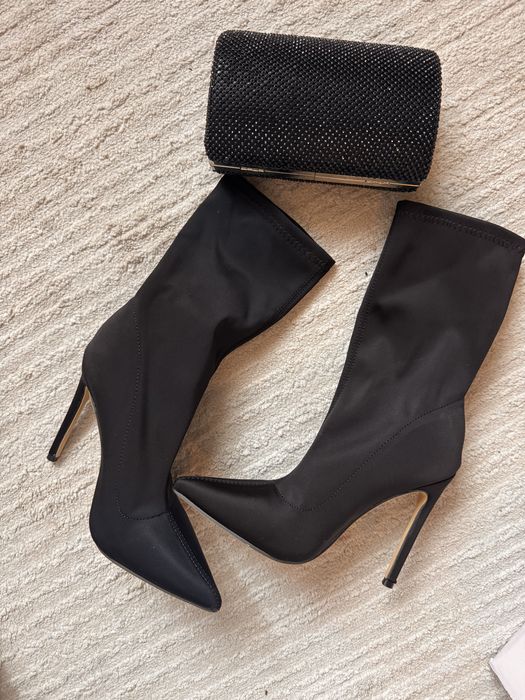 Боти тип чорап на висок ток