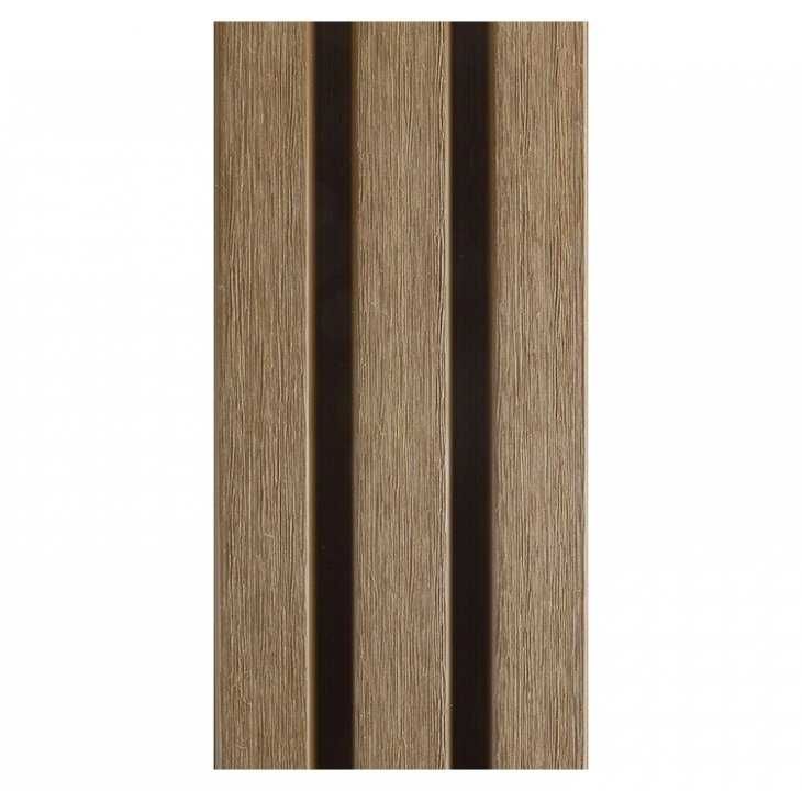 Lambriu WPC, profil riflaj, culoare Teak, 33x170x2900 mm, WEO35-T