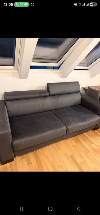 Canapea extensibilă gri