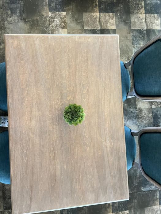 Маса масив светло кафяво