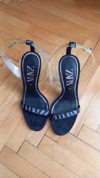 Sandale cu toc stiletto de 10 cm Zara (marime 36)