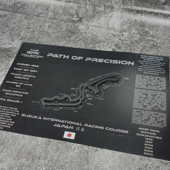 Suzuka – Hartă 3D circuit Formula 1 Japanese GP • GPX Collection