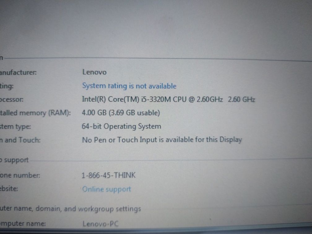 Laptop lenovo t430 i5,ram 4gb,ssd 64gb, 14 inchi,tastatura iluminata