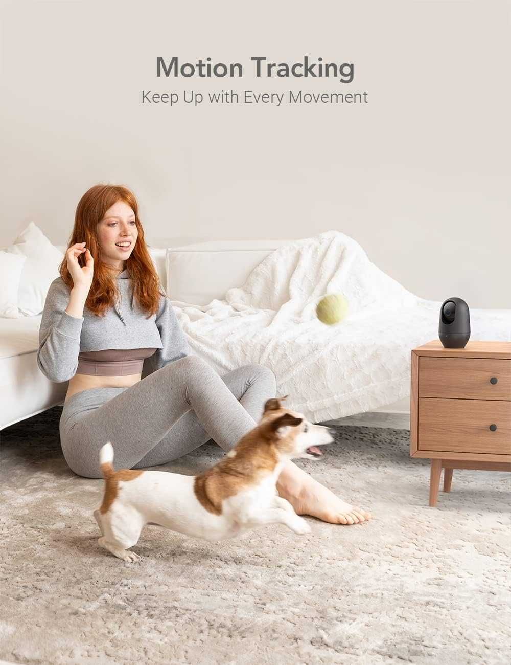 Camera Video 2K WIFI 360 Audio Baby Monitor,aplicație telefon,Alexa