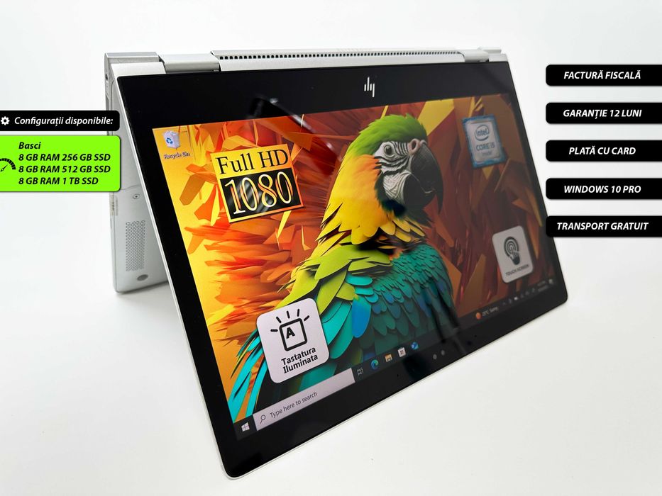 Laptop HP Intel i5 8 gb ram 13.3 inch Touch TabletMode Garantie 1 an