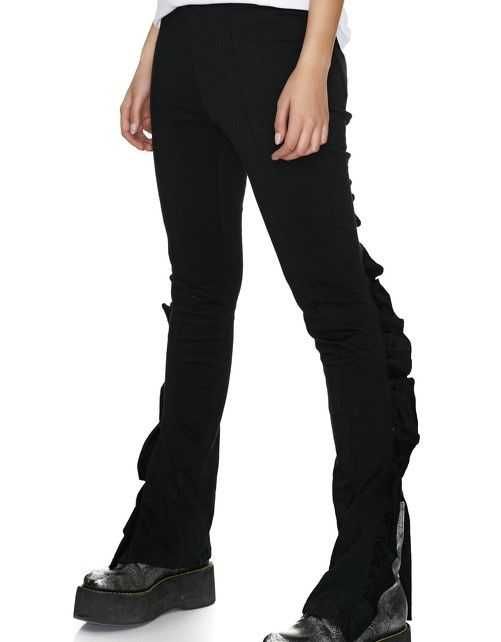 Pantaloni fashion dama PNK Casual cu detaliu lateral negru mar.34(noi)