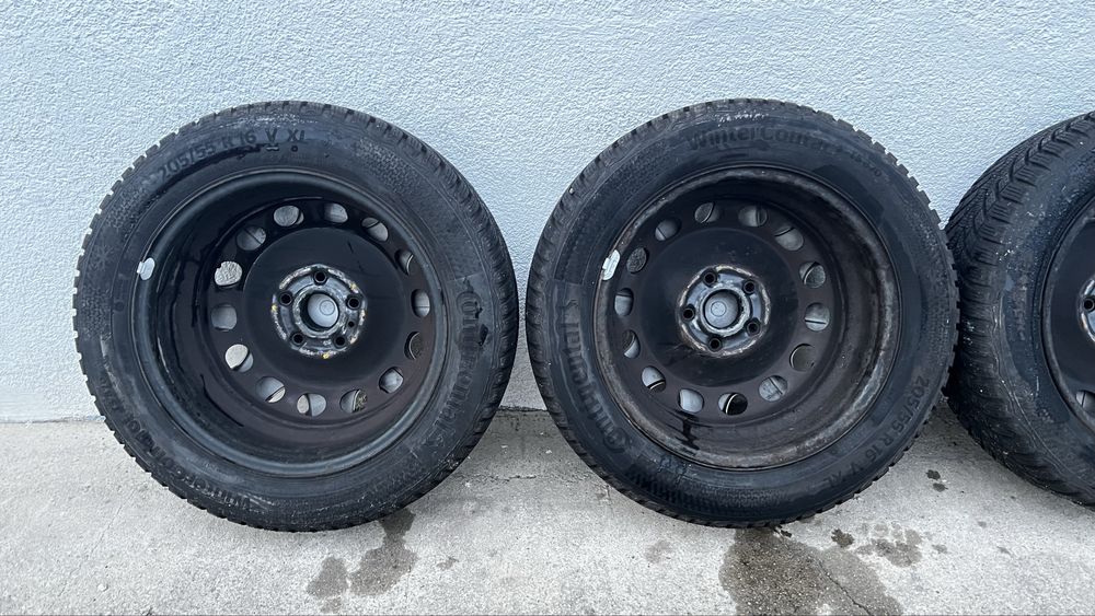 Jante otel 5x112 R16 cu anvelope iarna 205/55 R16