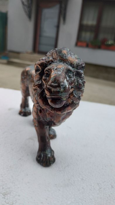 Statuetă leu din aluminiu vintage