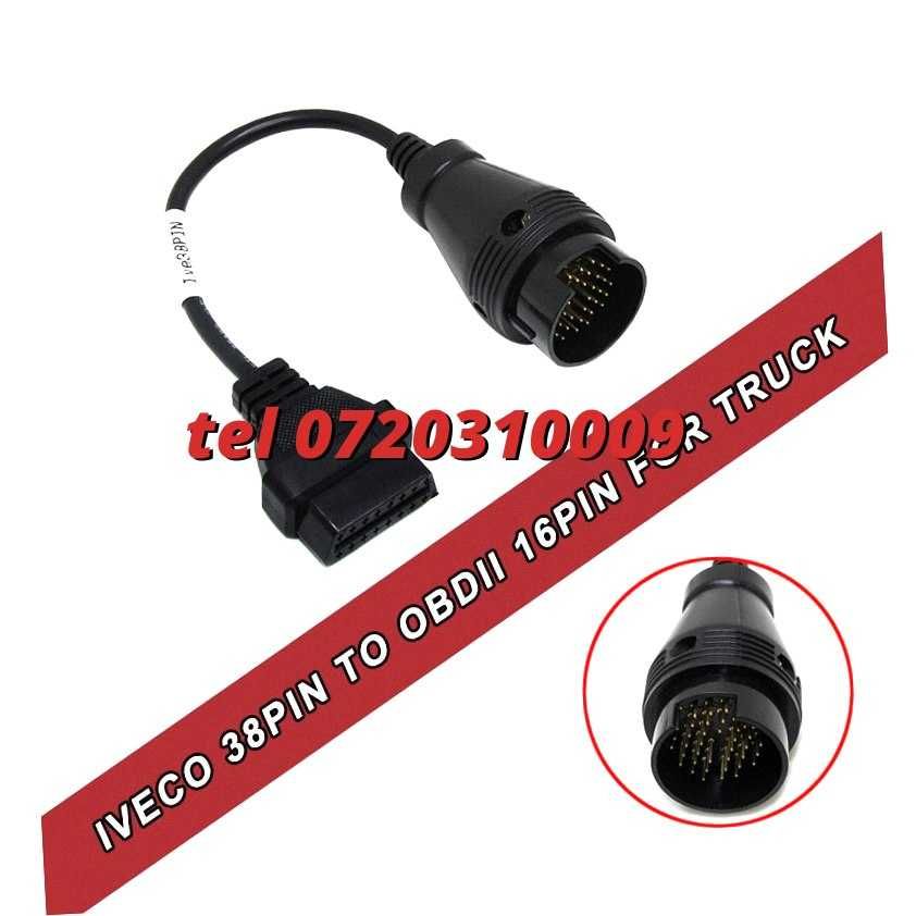 Cablu Adaptor Iveco Daily 38 Pin La Obd2 Pt Autocom Delphi Wurth