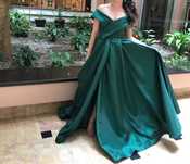 Rochie verde din  tafta